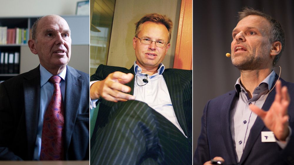 Alf Bjørseth (t.v), Øystein Moan og Tore Ulstein topper lista over ingeniørene i Norge med høyest formue. 