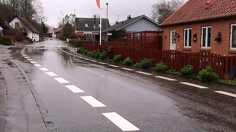 Thorsagervej i Syddjurs Kommune i Danmark har testet ut 2 minus 1-vei i flere år. 