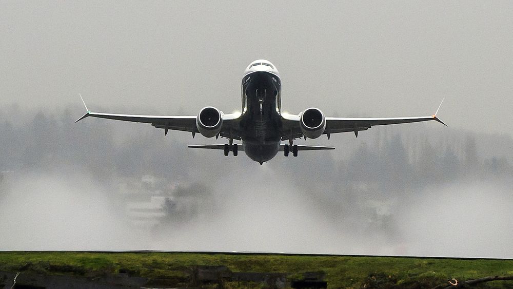 Her letter Boeing 737 Max for første gang. Jomfruferden skjedde for et år siden.