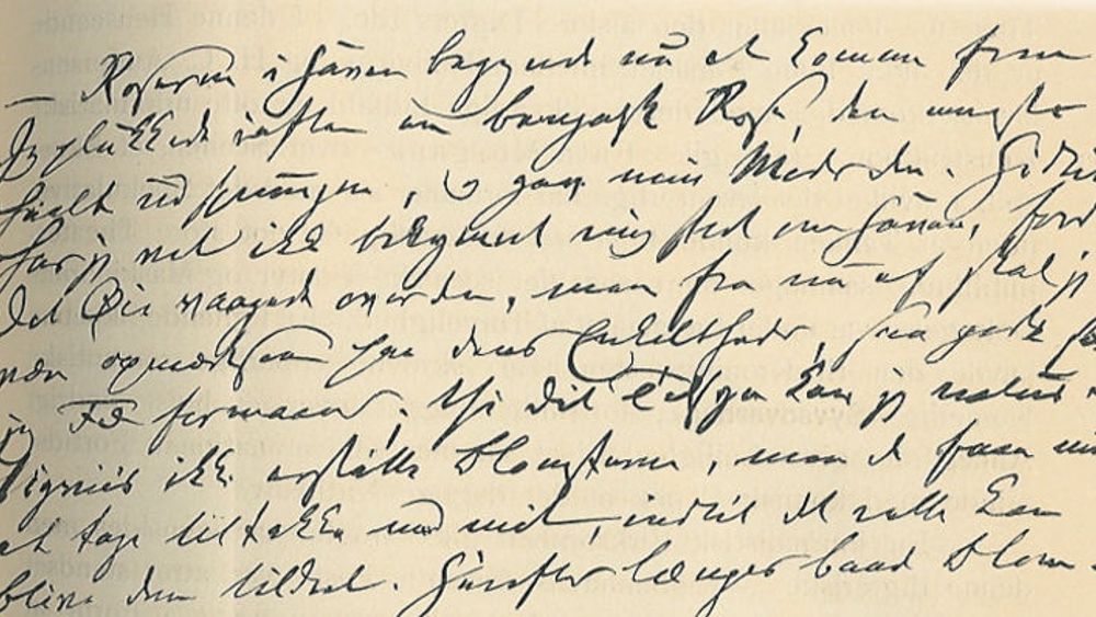 Håndskrift fra den danske dikteren Johan Ludvig Heiberg (1791-1860). Man skjønner hvorfor sensorene gleder seg til eksamen.