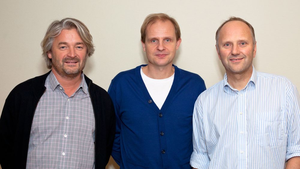 Fra venstre: Øystein Benjaminsen, daglig leder i IT Partner Bodø, Lars Ivar Simonsen, administrerende direktør i Funn IT, og Sture Nyhagen, styreleder i IT Partner Bodø.