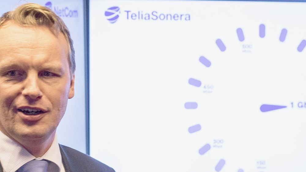 Teknisk direktør i Teliasonera Norge, Jon Christian Hillestad, under pressekonferansen sammen med Huawei, der verdens første 4,5 G-nett ble vist fram i Oslo. .