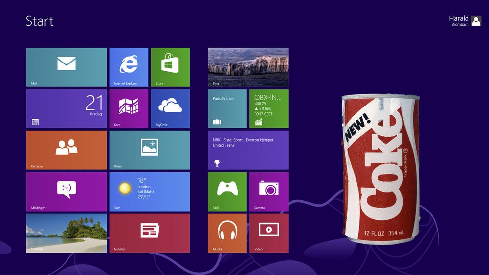 Flere har begynt å sammenligne Windows 8 med Coca-Cola Companys lansering av Coke med ny oppskrift i 1985. Det opprinnelige produktet ble relansert etter bare 11 uker.