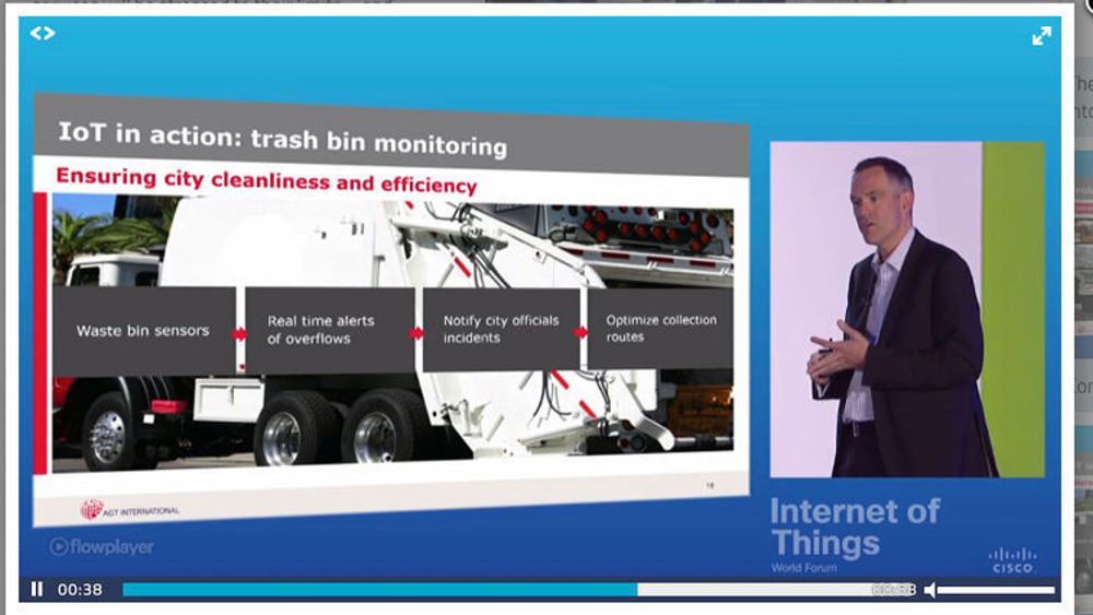 Det sveitsiske selskapet AGT utvider «The Internet of things» til søppelkasser, der man får en mer effektiv håndtering av søppel ved at søppelkassene rapporterer om hvor fulle de er.