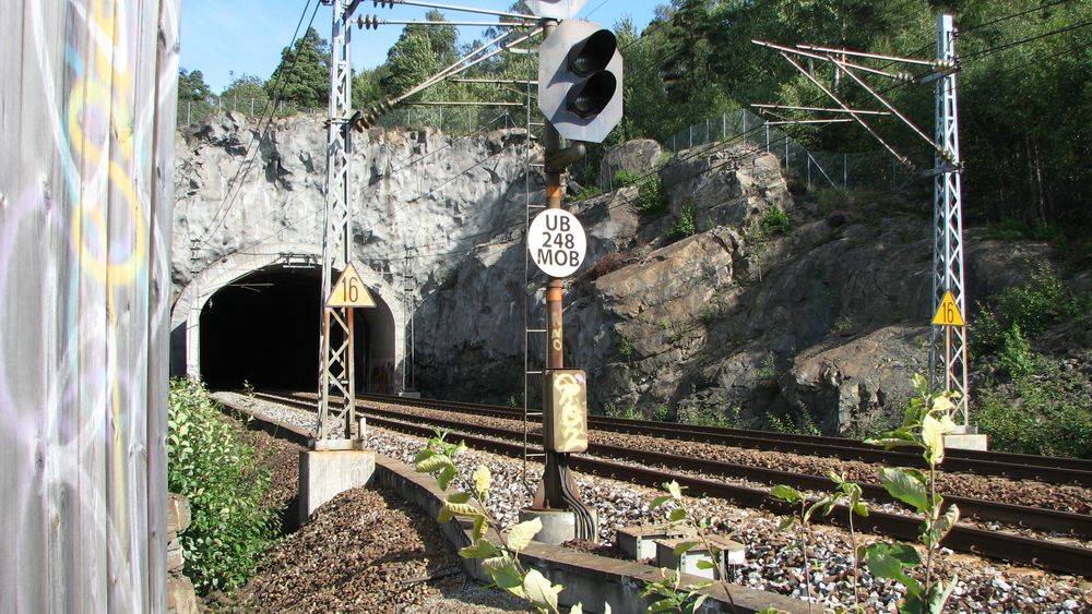 Mølleåsen tunnel mellom Kambo og Moss er blant tunnelene hvor det skal bli langt bedre mobildekning.