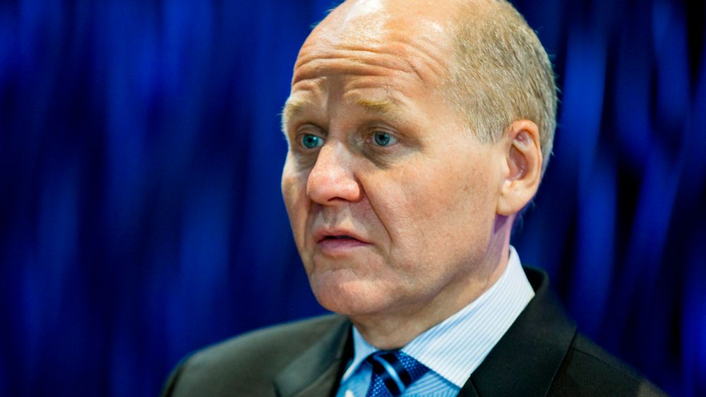 Sigve Brekke, konsernsjef i Telenor, legger fram resultatet for andre kvartal 2016 på Fornebu utenfor Oslo tirsdag morgen.