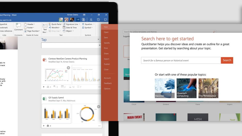 Office 365 får flere nye funksjoner, blant annet en funksjon for å hente inn relevant informasjon fra andre Office-dokumenter.