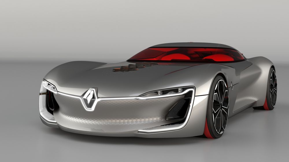 Renault-designerne har fått frihet til å lage denne futuristiske elbilen, Renualt Trezor, som ble vist i Paris.