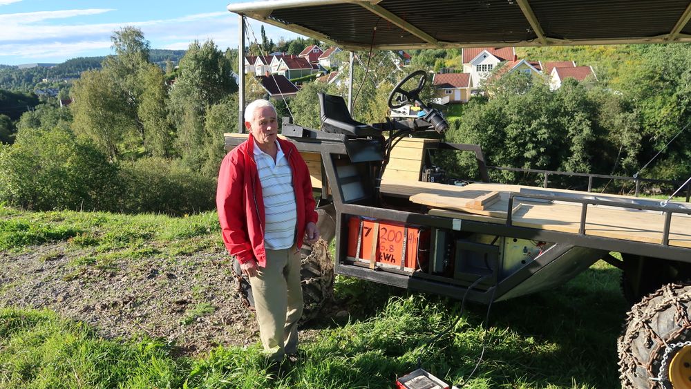 Getting There: Pensjonert sivilingeniør Svein Olaf Lie har jobbet med sitt unike konsept for billig terrenggående transport i en årrekke