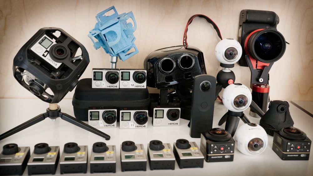 Dette er 360/VR-kameraene vi bruker i TU for tiden.