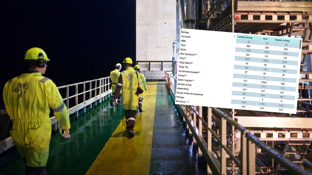 Her er oljearbeidere på jobb for Statoil. Siden januar 2014 har 40.000 blitt sagt opp i oljeselskaper og leverandørfirmaer i Norge.