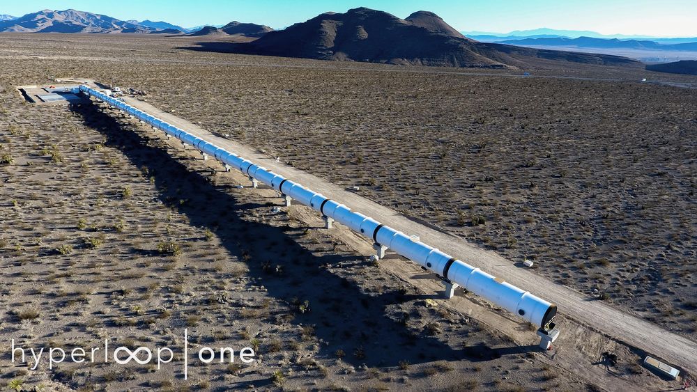 Her er testbanen i Nevada, der Hyperloop-teknologien testes.