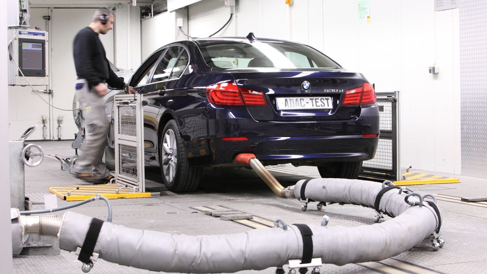 Avgasstesting av en BMW 530d, utført av ADAC. ADAC-tester er ikke grunnlaget for ICCT-rapporten, og bildet er kun brukt som illustrasjon.