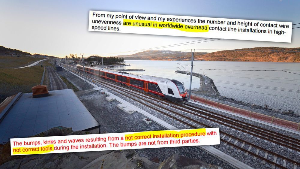 I bare litt over halvannen måned kunne togene kjøre i 200 km/t langs Mjøsa. En rapport fra en tysk ekspert er sterkt kritisk til arbeidet med kontaktledningen.