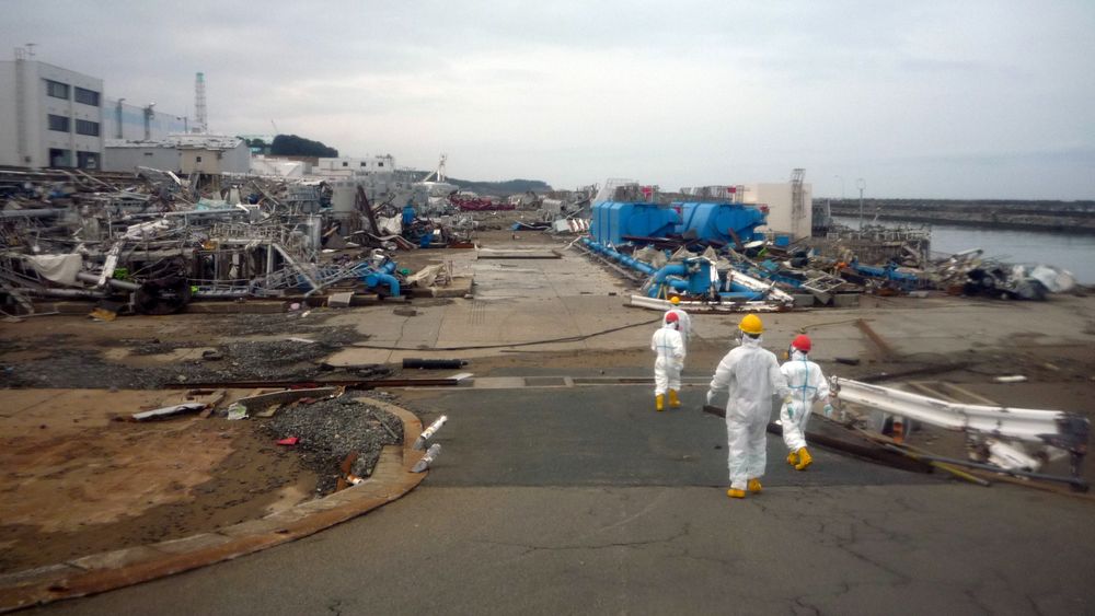 Ødeleggelsene ble massive da jordskjelvet og tsunamien rammet Fukushima Daiichi-anlegget 11. mars 2011.