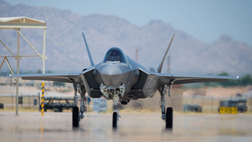 Den sjuende norske F-35 Lightning II på Luke Air Force Base i Arizona 29. juni. Foto: USAF/Jensen Stidham