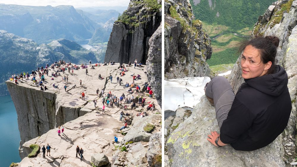 NTNU-student Katine Mo skal undersøke den mye omtalte sprekken i Preikestolen.