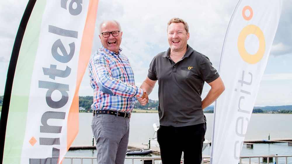 Erik Lindahl fra Lindtel (til venstre) og Richard Jakobsen fusjonerer selskapene under navnet Serit Skagerak.