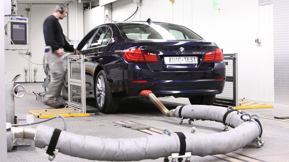 BMW kommer best ut i testen. Her er tidligere avgasstest av BMW 530d.