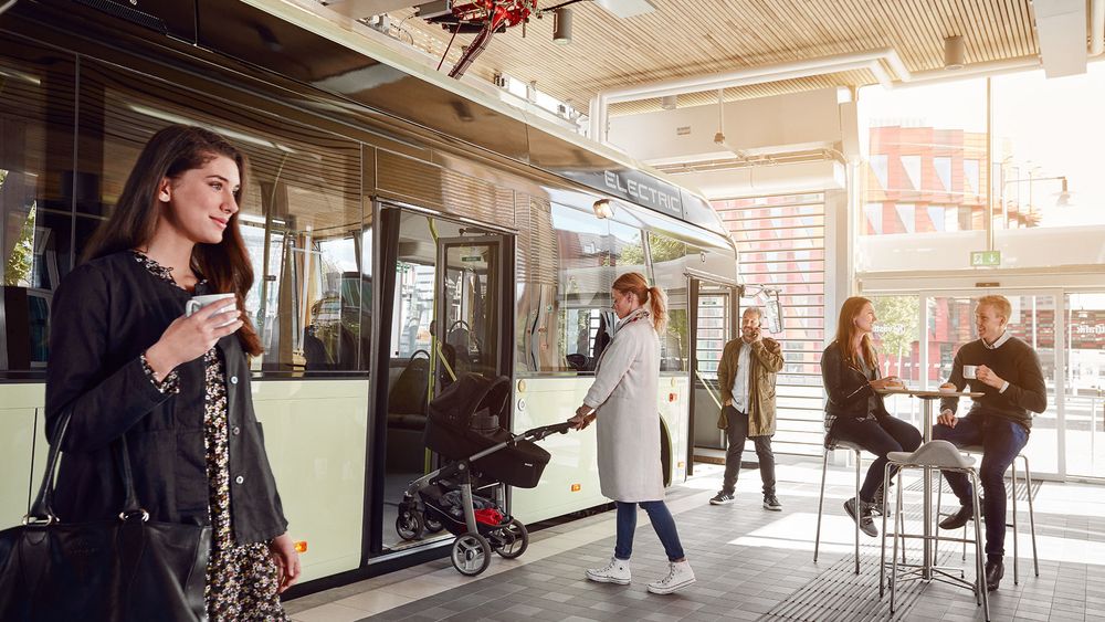Volvo 7900 electric i Gtøeborg. Om to år skal 25 slike busser settes i drift i Trondheim.
