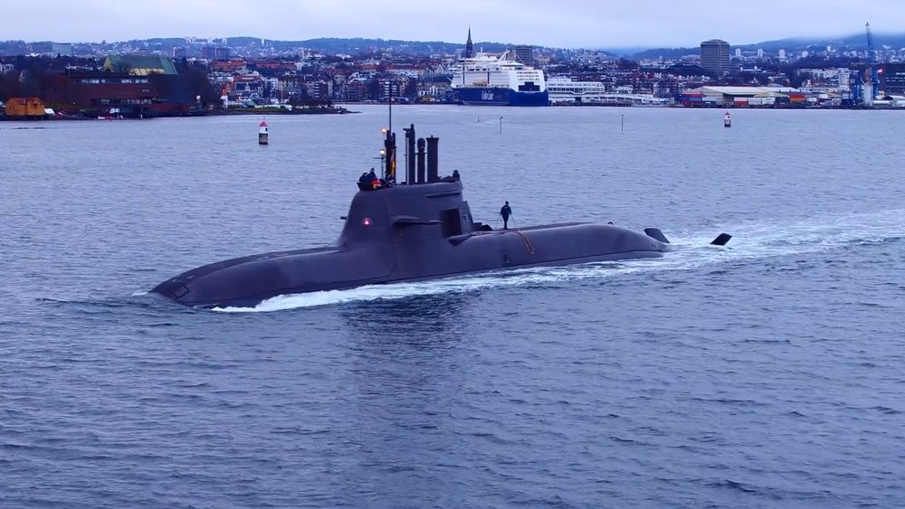 Den tyske 212A-ubåten U36 i indre havnebasseng i Oslo for snart to år siden.