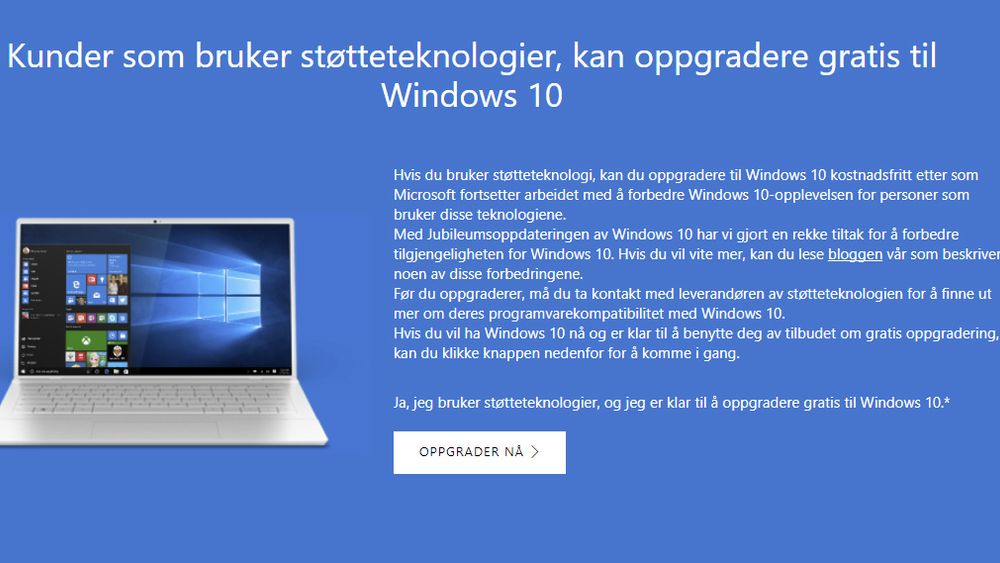 Det er fortsatt mulig å oppgradere gratis fra Windows 7 og 8.1. Men fristen utløper snart.