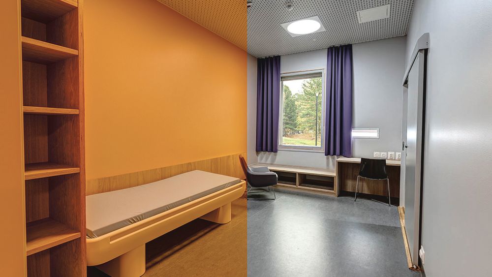 Klokken 18 hver dag endres det blå dagslyset til rødt lys på akuttpsykiatrisk sykehus i Trondheim.