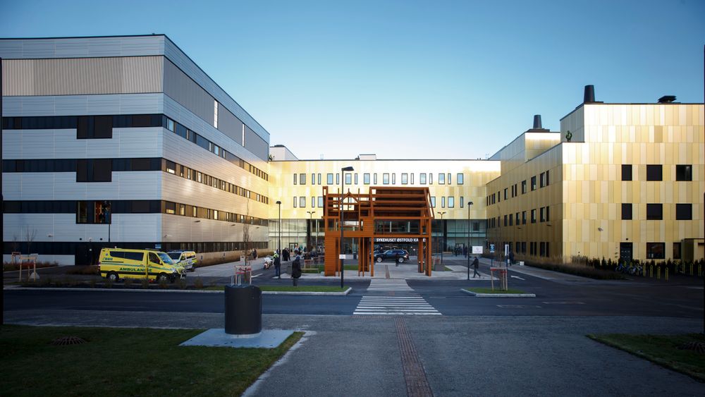 HelseID er en ny felles påloggingstjeneste for ansatte i helse- og omsorgssektoren. Illustrasjonsbilde av sykehuset Østfold Kalnes utenfor Sarpsborg.