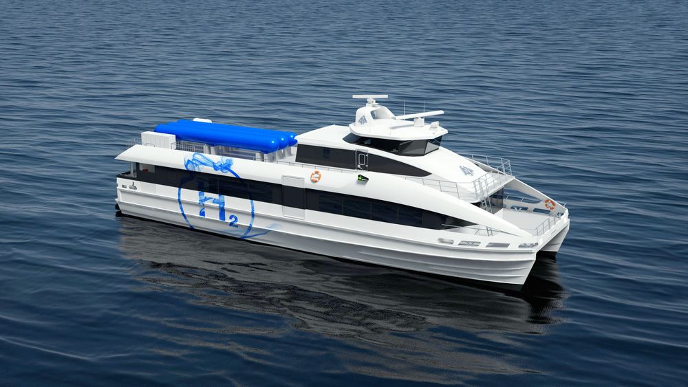Fem konsortier skal utvikle framtidas nullutslipps hurtigbåt. Brødrene Aa har designet en 29,9 meter katamaran for 145 passasjerer. Med 500 kg H2, 12 x 100 kW brenselceller og to 600 kW elektromoterer, skal den kunne seile 150 nautiske mil i 25 knop.