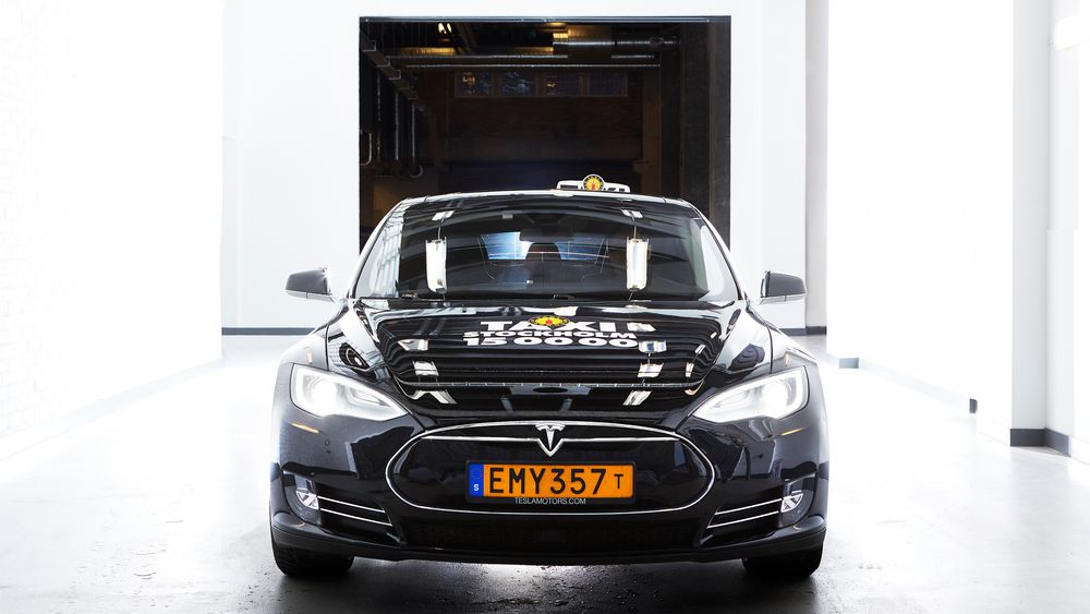 Teslabilene dro i snitt mest inntekter fra taxivirksomheten, viser en svensk studie mellom ulike biltyper.