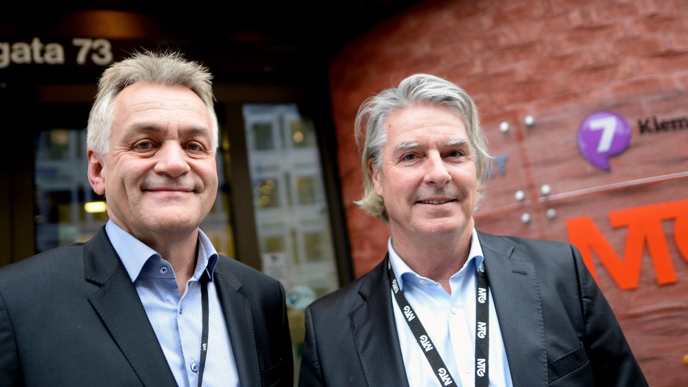 Get-sjef Gunnar Evensen (til venstre) og MTGs Norges-sjef Morten Aas tror de to selskapenes kombinerte digitale innovasjonskraft skal ta dem langt.