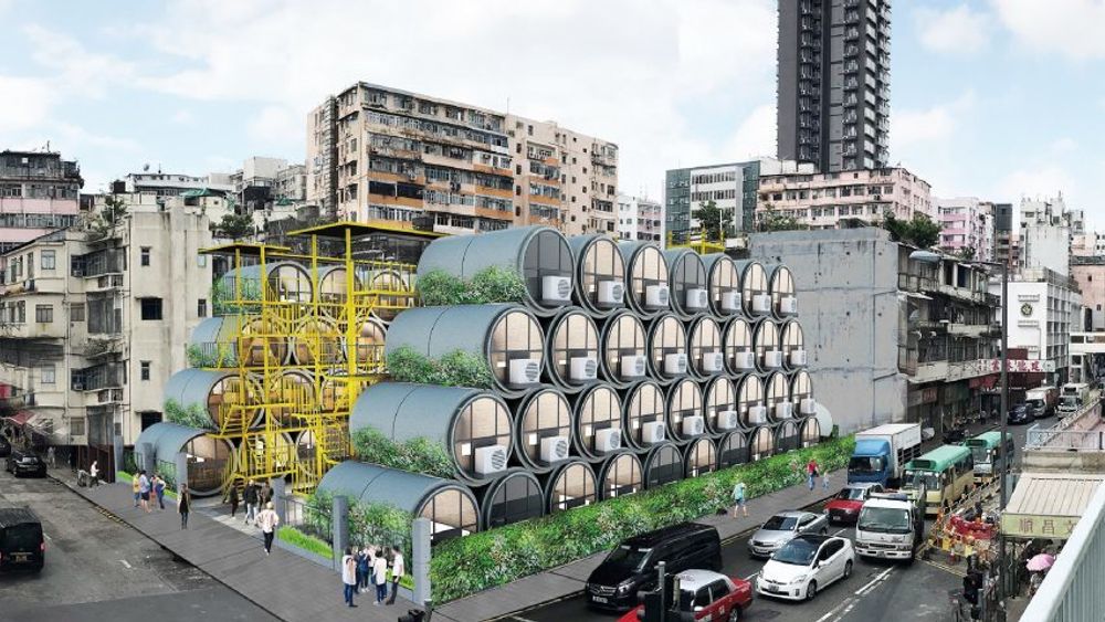 Mikroleiligheter i betongrør skal være med på å løse boligmangelen i Hong Kong.