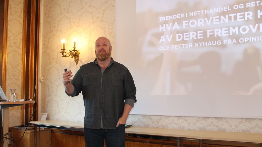 Ole Petter Nyhaug i analyseslskapet Opinion lister opp åtte trender som han tror vil prege netthandel fremover. 