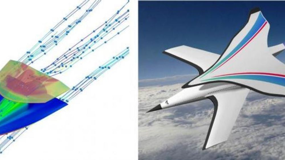 Selv om et ekstra vingepar øker luftmotstanden, vil den økte oppdriften forbedre de aerodynamiske egenskapene for hypersoniske fly, ifølge nye kinesiske forskningsresultater. Bildet til venstre viser forskernes modell, mens bildet til høyre er en kunstners videre bearbeiding av konseptet. 