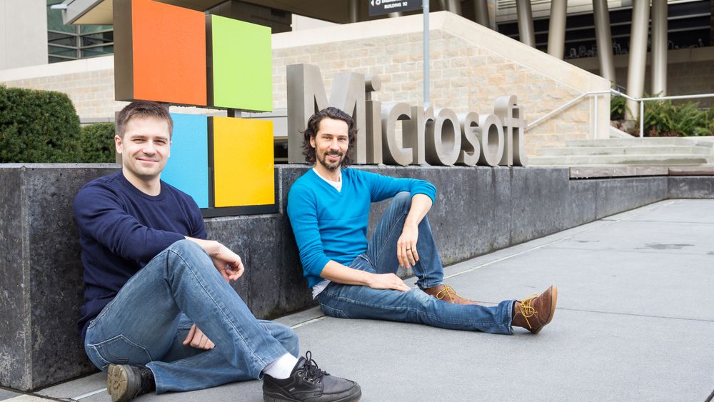 Hans Olav Norheim (til venstre) og Jan-Kristian Markiewicz jobber begge ved Microsofts hovedkvarter i Redmond utenfor Seattle i USA.