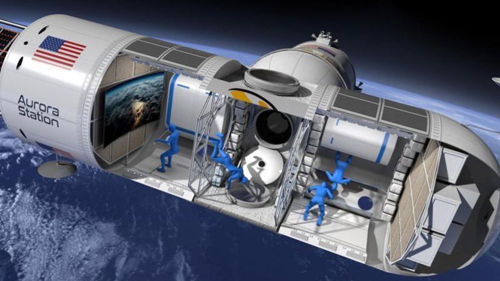 Slik ser man for seg at romstasjonen kommer til å se ut på innsiden. Illustrasjon: Orion Span Inc.