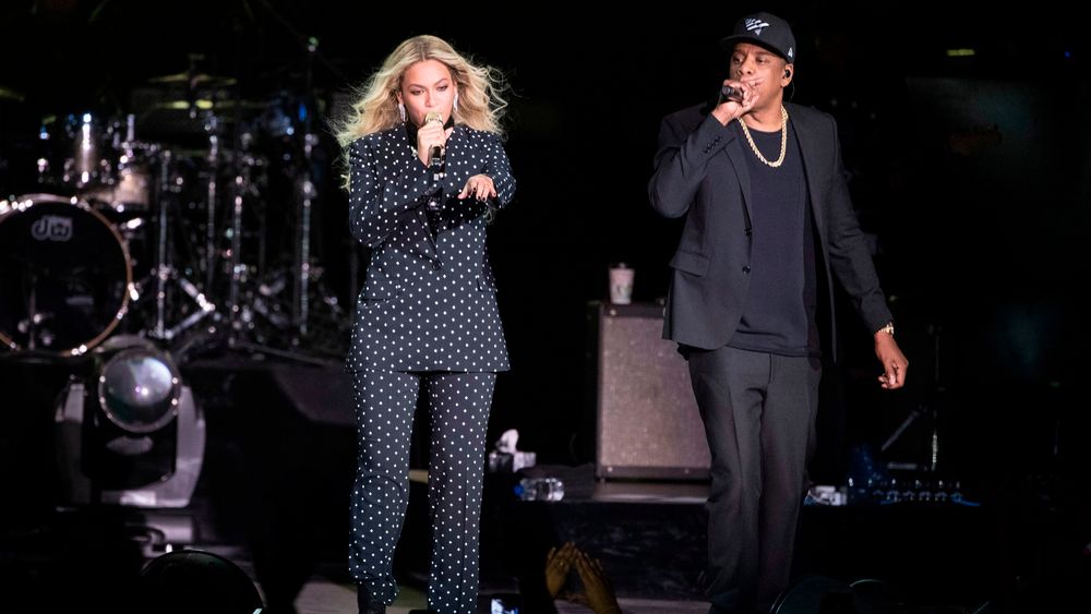 Beyoncé og ektemannen Jay Z. Sistnevnte eier strømmeselskapet Tidal og kona er medeier.