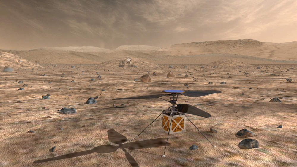 Mars-helikoptre er planlagt fir å hjelpe til med studier av den røde planeten.