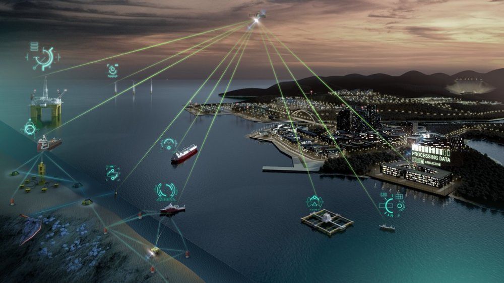Sanntidsovervåking, kommunikasjon og innsamling av data fra skip, offshore, industri og ulike typer utstyr samles og kan bearbeides, analyseres og brukes på tvers, her illustrert med den åpne digitale plattformen Kognifai, fra Kongsberg Digital