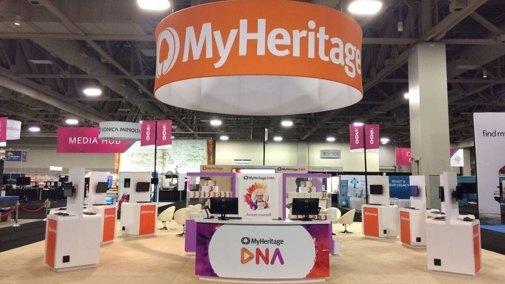 Illustrasjonsbilde: Standen til MyHeritage under RootsTech-konferansen i 2017.