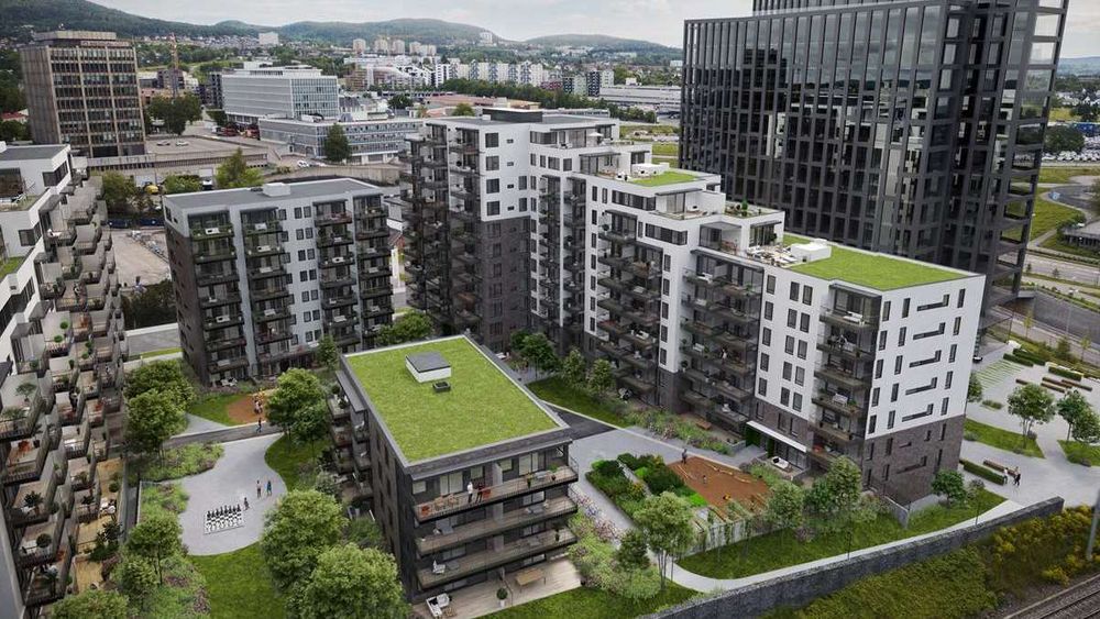 På Lørenporten i Oslo selges leilighetene for fra 3,4 til ca. 14 millioner kroner.