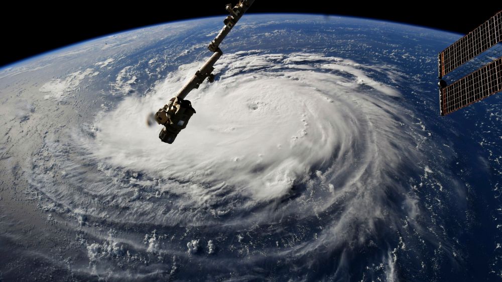 Orkanen Florence fotografert fra den internasjonale romstasjonen ISS.