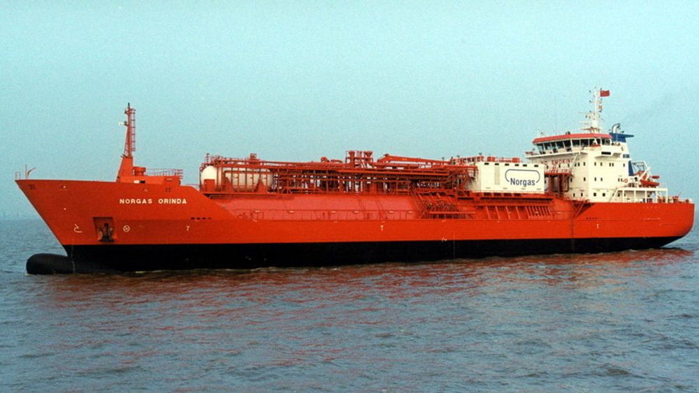 Norgas Orinda er ett av seks skipene som er omfattet av tvisten. Skipet fikk hovedmotor fra tyske MAN.