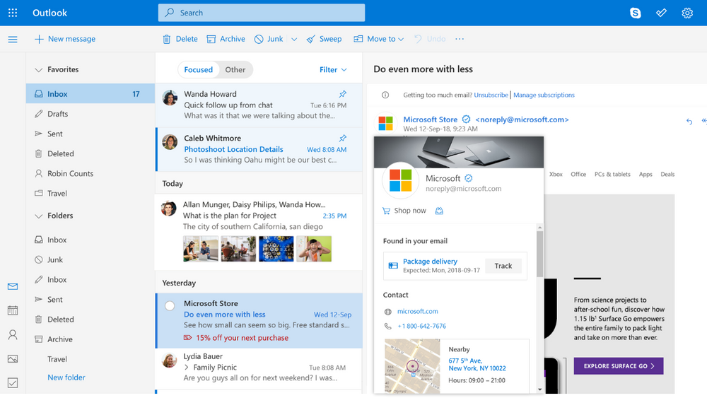 Verifiserte avsendere i Outlook er blant nyhetene i Windows 10-oppdateringene denne gang.