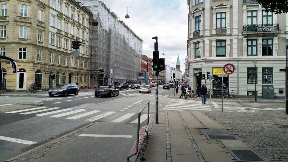 For å få et overblikk over sykkeltrafikken har Københavns Kommune satt opp syklistskannere, blant annet på Nørre Farimagsgade. Kameraene lagrer ikke bilder av syklistene, men analyserer bildet og sender data videre om det antallet syklister som har blitt registrert.