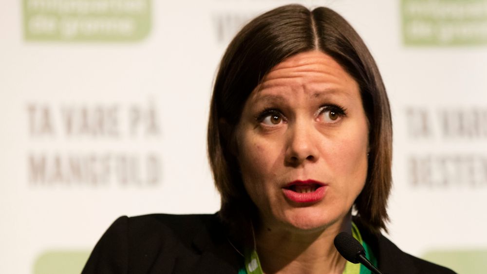 Hanna Marcussen i debatt før votering på MDG-landsmøtet på Scandic Lillehammer Hotel i 2017.