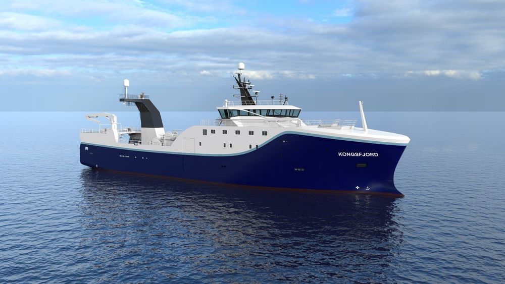 Havfisk-sjef Webjørn Barstad mener økt CO2-avgift for fiskeflåten kan føre til at folk spiser proteiner med større CO2-avtrykk enn villfisk. Han innrømmer likevel at NOx-fondet var årsaken til at rederiets nybygg har batteri om bord. Illustrasjon: Havfisk.