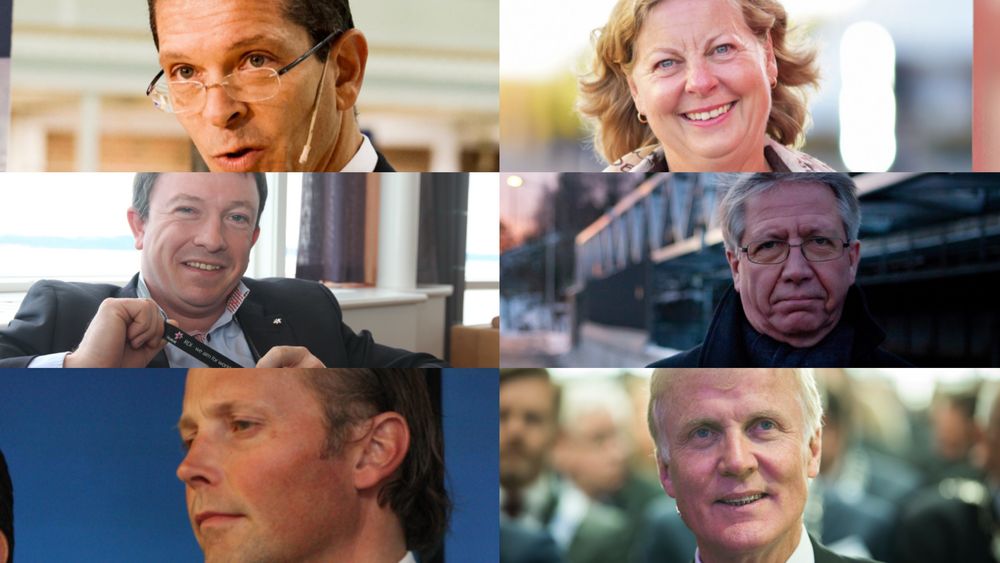 Disse kan bli årets teknologinavn, fra venster mot høyre og nedover: Geir Håøy, Berit Svendsen, Karl Johnny Hersvik (arkivfoto fra hans tid i Statoil), Terje Moe Gustavsen,   Thomas Wilhelmsen og Dag Falk-Pedersen