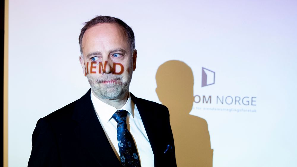 Administrerende direktør i Eiendom Norge, Christian Vammervold Dreyer, presenterte boligprisstatistikken for oktober på en pressekonferanse i Oslo.