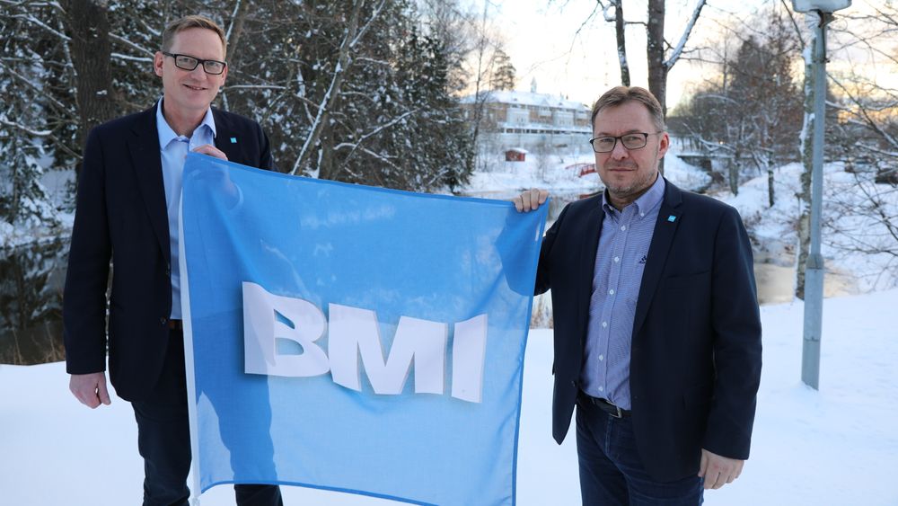 I-en i navnet tilhører Icopal: Braas Monier Icopal Group. Selskapet skal profileres over hele Europa som BMI, sier Håkan Magnusson og Jørn Davidsen i BMI Norge.